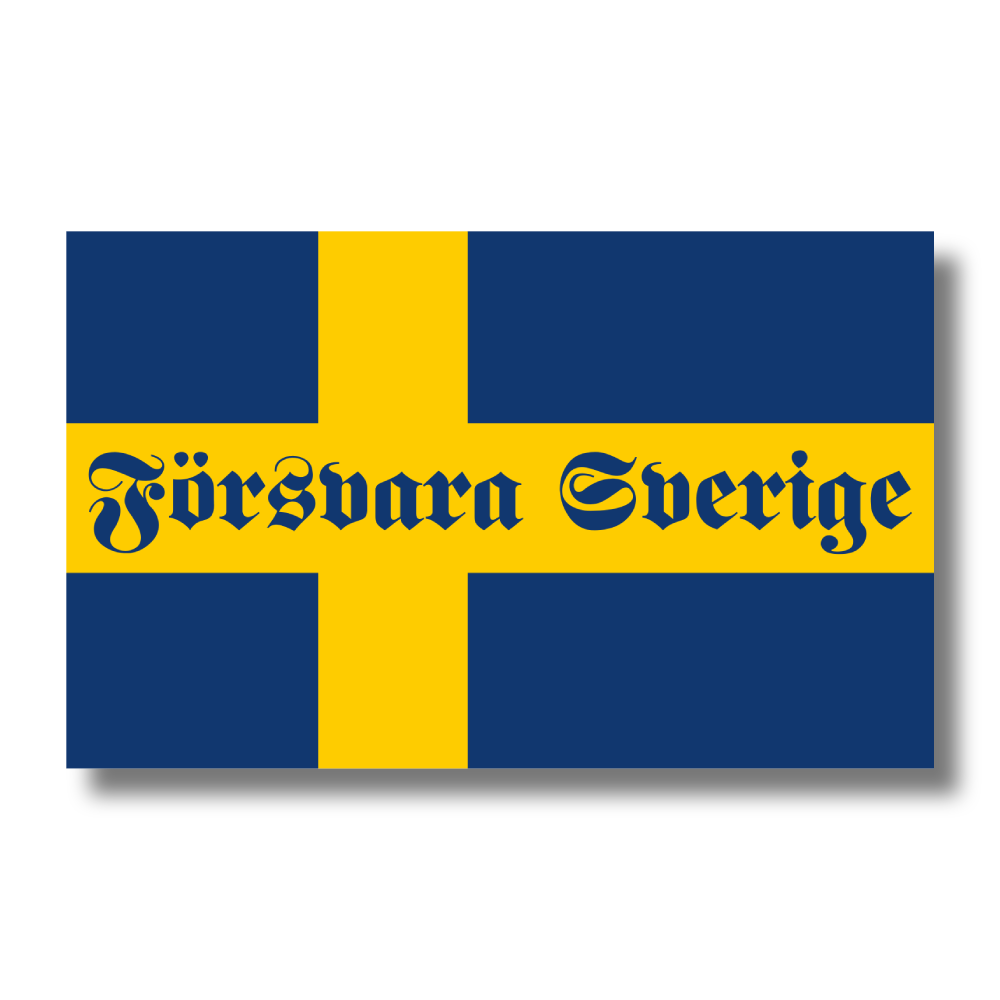 Klistermärke 'Försvara Sverige'
